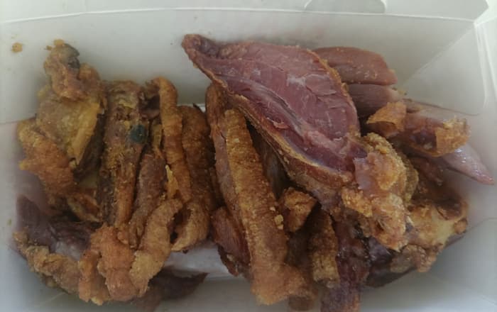 Carne frita con ñame